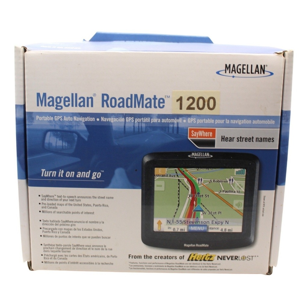 Magellan RoadMate 1200 Portable GPS Navigation System RM1212SGXNA US Canada Maps